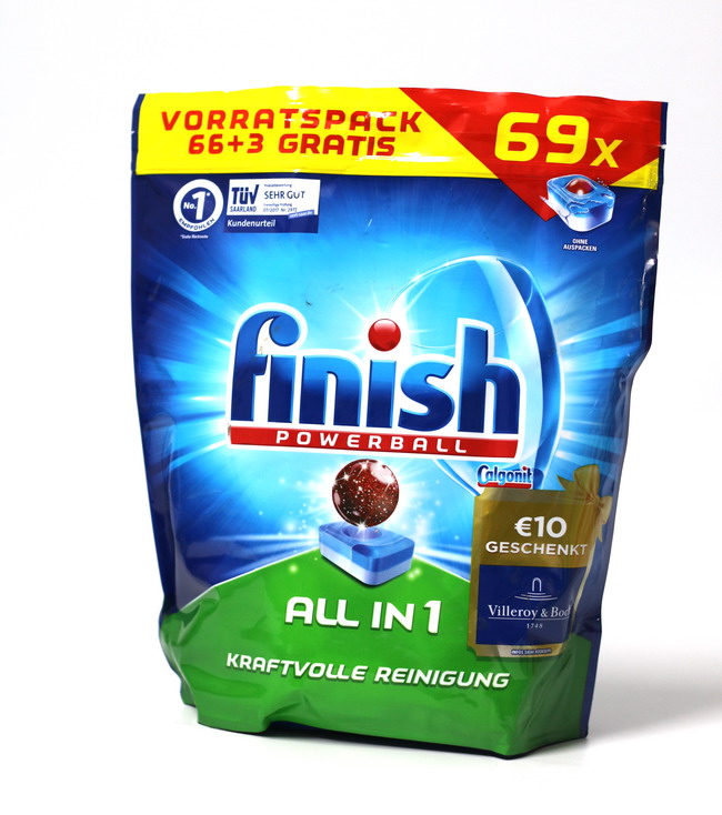 Viên rửa bát finish Powerball  All in 1 Kraftvolle Reinigung túi 69 viên